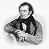 +famous+people+composer+musician+Franz+Schubert+BW+ clipart