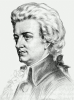 +famous+people+composer+musician+Wolfgang+Mozart+BW+ clipart