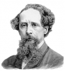 +famous+people+writer+author+history+Charles+Dickens+frontal+portrait+ clipart