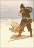 +character+fiction+book+Crusoe+on+beach+ clipart