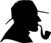 +character+fiction+book+Sherlock+Holmes+silhouette+ clipart