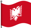 +flag+emblem+country+Albania+flag+waving+ clipart