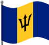 +flag+emblem+country+barbados+flag+waving+ clipart