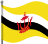 +flag+emblem+country+brunei+flag+waving+ clipart