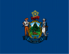 +flag+emblem+pennant+Maine+ clipart