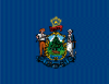 +flag+emblem+pennant+Maine+ clipart