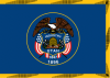 +flag+emblem+pennant+Utah+ clipart