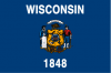 +flag+emblem+pennant+Wisconsin+ clipart