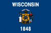 +flag+emblem+pennant+Wisconsin+ clipart