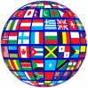 +flag+emblem+pennant+world+flags+globe+blue+ clipart