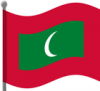 +flag+emblem+country+maldives+flag+waving+ clipart