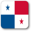 +flag+emblem+country+panama+square+shadow+ clipart