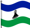 +flag+emblem+country+lesotho+flag+waving+ clipart