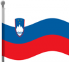 +flag+emblem+country+slovenia+flag+waving+ clipart