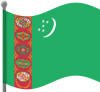 +flag+emblem+country+turkmenistan+flag+waving+ clipart