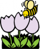 +bug+insect+bumblebee+bee+and+flowers+ clipart