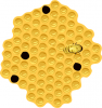 +bug+insect+bumblebee+bee+on+honeycomb+ clipart