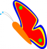 +bug+insect+flying+butterfly+flying+red+ clipart