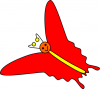 +bug+insect+flying+butterfly+smiling+red+2+ clipart