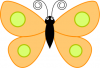 +bug+insect+flying+butterfly+spotted+wings+orange+ clipart