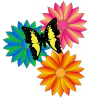 +bug+insect+flying+flowers+with+butterfly+ clipart