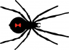 +spider+arachnid+bug+insect+pest+black+widow+spider+red+spot+ clipart