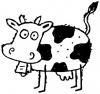 +animal+farm+livestock+Cow+funny+BW+ clipart