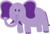 +animal+mammal+Elephantidae+elephant+purple+ clipart
