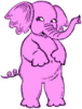 +animal+mammal+Elephantidae+girl+elephant+pink+ clipart