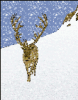 +animal+Cervidae+reindeer+on+slope+ clipart