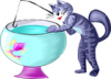 +feline+animal+cartoon+cat+fishing+ clipart