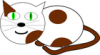 +feline+animal+cat+w+brown+spots+ clipart