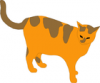 +feline+animal+orange+tabby+ clipart