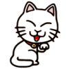 +feline+animal+white+cat+smiling+grooming+ clipart