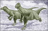 +extinct+dinosaur+jurassic+Iguanodon+running+ clipart