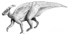 +extinct+dinosaur+jurassic+Parasaurolophus+ clipart