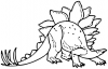 +extinct+dinosaur+jurassic+Stegasaurus+BW+ clipart