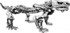 +extinct+dinosaur+jurassic+pareiasaurus+skeleton+ clipart