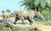 +extinct+mammal+animal+Paleomastodon+ clipart