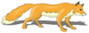 +animal+Canidae+omnivorous+Fox+with+Shadow+ clipart