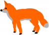 +animal+Canidae+omnivorous+fox+standing+ clipart