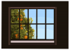 +window+orange+tree+ clipart