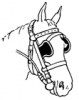 +animal+mammal+horse+with+blinders+ clipart