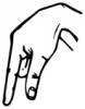 +signal+asl+language+hand+communication+q+ clipart