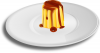 +dessert+snack+sweet+Creme+Caramel+on+plate+ clipart