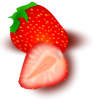 +food+nourishment+eat+fruit+strawberry+and+slice+ clipart