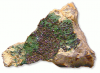 +rock+mineral+natural+resource+inert+geology+Clinoclase+on+Cornubite+ clipart
