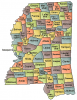 +state+territory+region+map+US+State+Counties+Mississippi+ clipart
