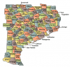 +state+territory+region+map+US+State+Counties+Texas+southern+ clipart