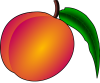+fruit+food+produce+Peach+ clipart